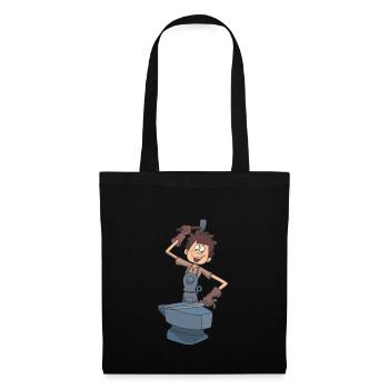 Blacksmith anvil hammer - Tote Bag - black - Front