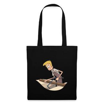 Bois charpentier - Sac en tissu - noir - Devant