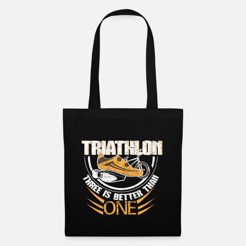 Triathlon Geschenk - Stoffbeutel - Schwarz