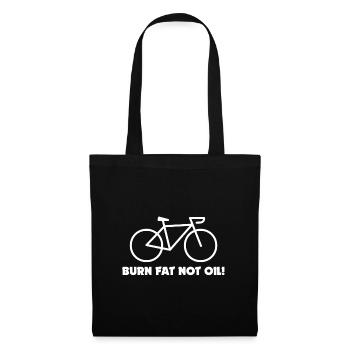 BRÛLER LES GRAISSES PAS L'HUILE! - Sac en tissu - noir - Devant