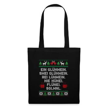Funny one mulled wine two mulled wine Xmas gift - Tote Bag - black - Front