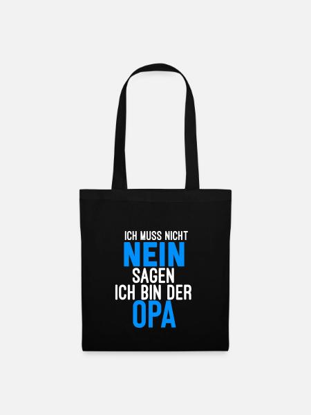 Opa - Stoffbeutel - Schwarz