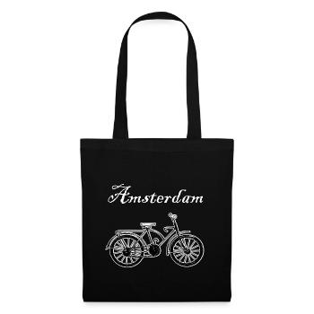 Bicycle, Amsterdam, gift - Tote Bag - black - Front