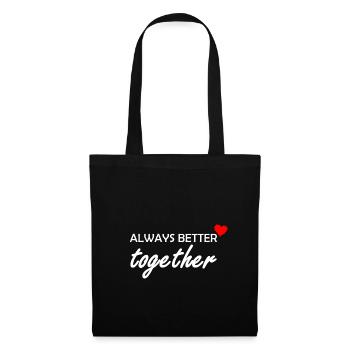 together Liebe Herz - Stoffbeutel - Schwarz - Vorne