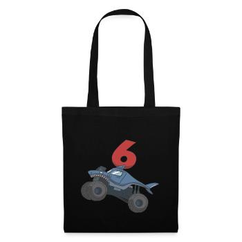 Monster Truck children's birthday 6th birthday - Tote Bag - black - Front
