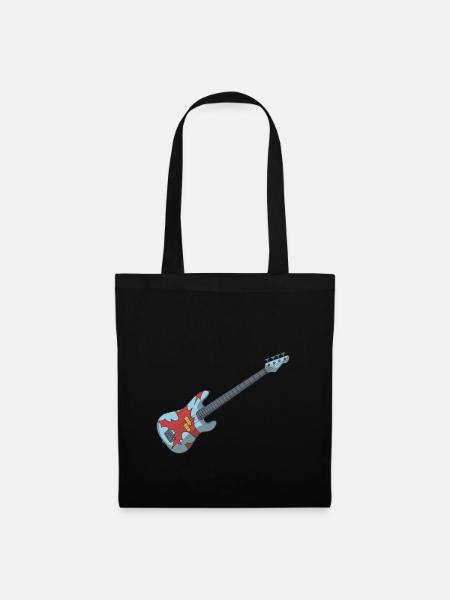 Bass Gitarre E-Bass - Stoffbeutel - Schwarz