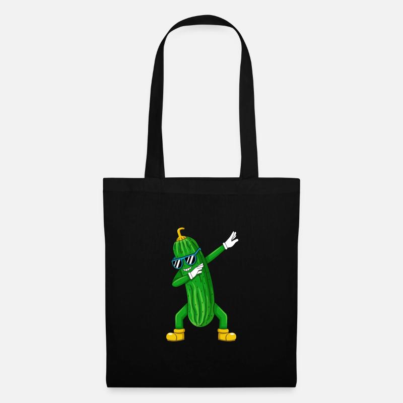 Tamponner le concombre Dab Dance Gift Birthday - Sac en tissu - noir