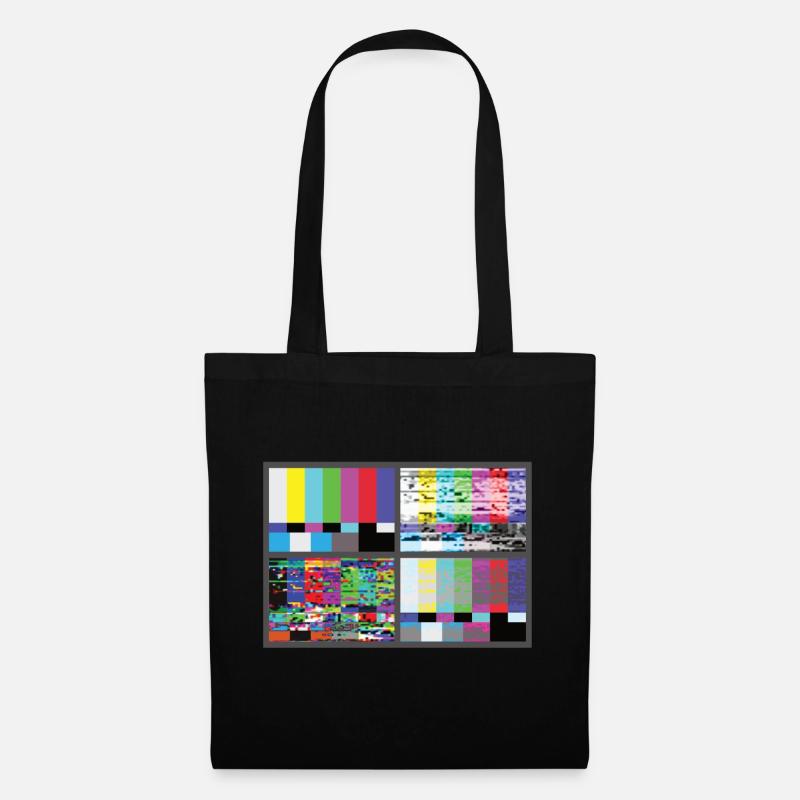 Tolles Testbild TV 80er 90er Retro Vintage Design - Stoffbeutel - Schwarz