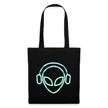 Alien Dj Music Headset Colorful - Tote Bag - black - Front