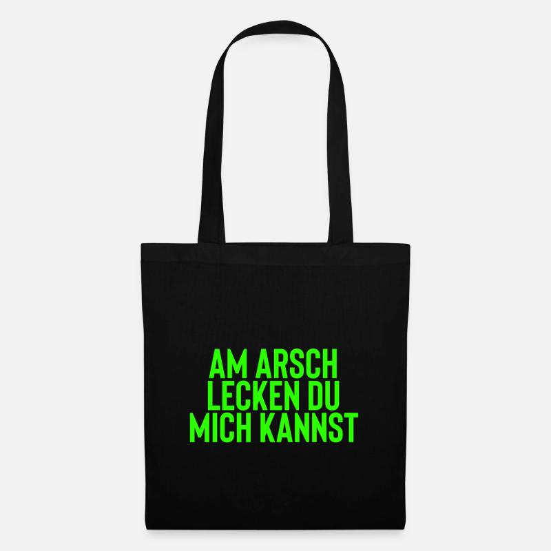 Am Arsch lecken du mich kannst - Stoffbeutel - Schwarz