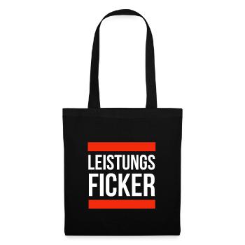 Leistungs Ficker Rote Balken - Stoffbeutel - Schwarz - Vorne