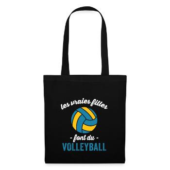 les vraies filles font du volleyball - Sac en tissu - noir - Devant