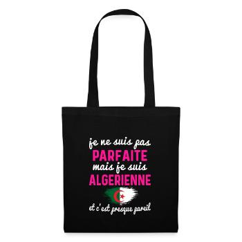 Je ne suis pas parfaite mais je suis Algerienne - Sac en tissu - noir - Devant