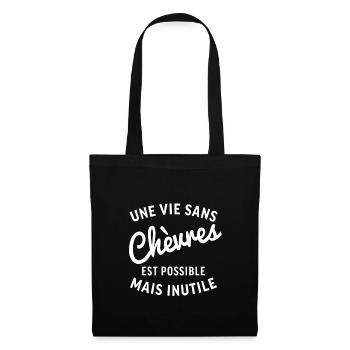 Une vie sans chèvres est possible mais inutile - Sac en tissu - noir - Devant