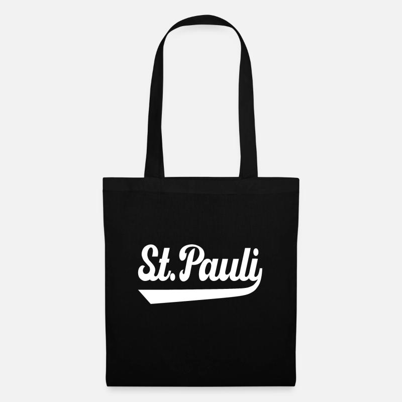 St. Pauli Hamburg mit Unterstrich - Stoffbeutel - Schwarz