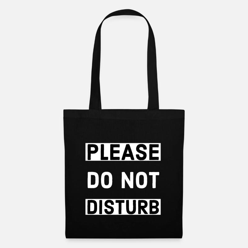 Please Do Not Disturb - Stoffbeutel - Schwarz