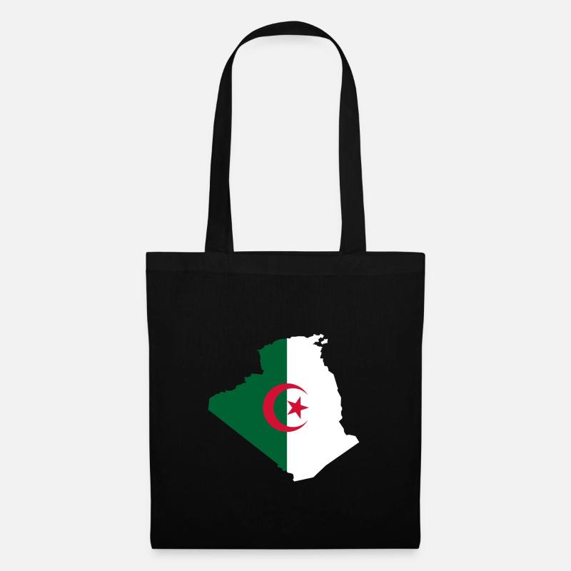 Algerien Flagge - Stoffbeutel - Schwarz