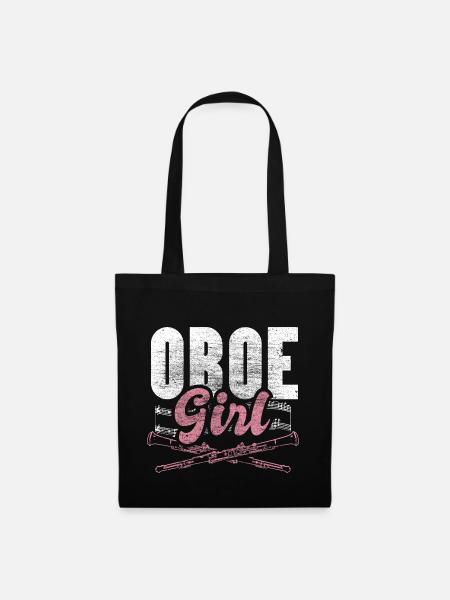 Oboe Orchester Geschenkidee - Stoffbeutel - Schwarz