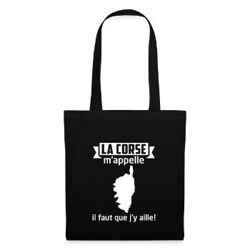 La corse m'appelle il faut que j'y aille - Sac en tissu - noir - Devant