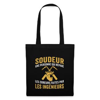 Cadeau pour un soudeur - Sac en tissu - noir - Devant