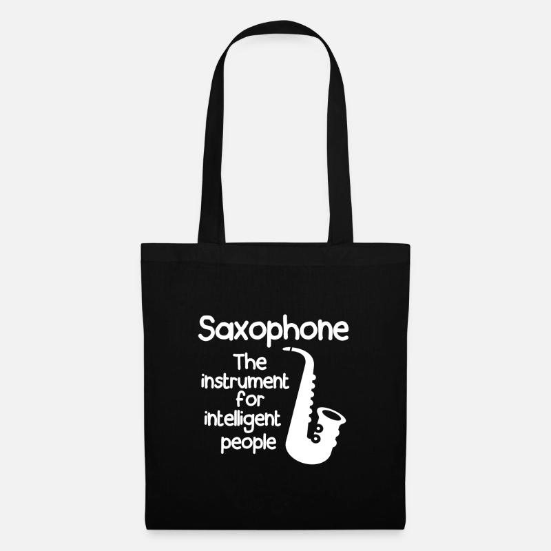Saxophone Instrument - Tote Bag - black