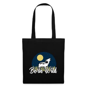 Wolf animals gift idea - Tote Bag - black - Front
