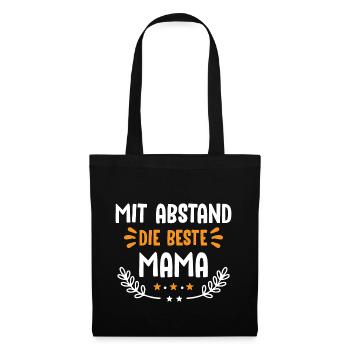 beste Mama - Stoffbeutel - Schwarz - Vorne