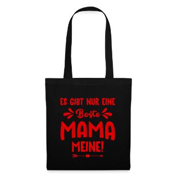 meine beste Mama - Stoffbeutel - Schwarz - Vorne