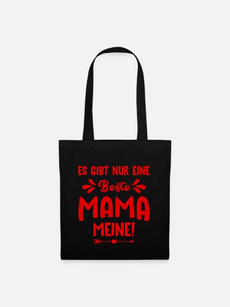 meine beste Mama - Stoffbeutel - Schwarz