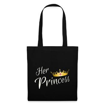 Her Princess - Ihre Prinzessin - Stoffbeutel - Schwarz - Vorne