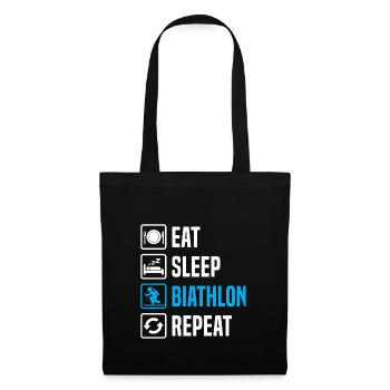eat sleep biathlon repeat - Sac en tissu - noir - Devant