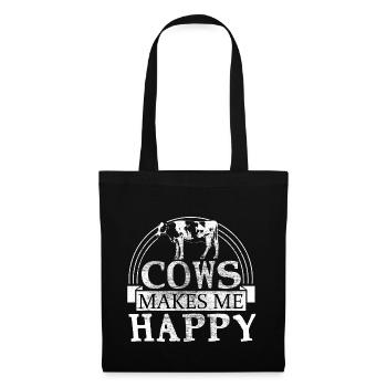 Cow cowbell animal gift - Tote Bag - black - Front