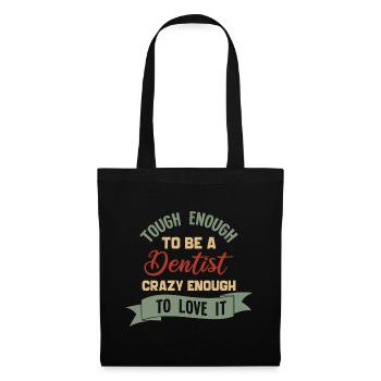 dentiste - Sac en tissu - noir - Devant