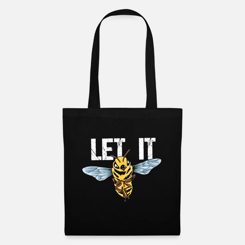 Biene | Let It Bee - Stoffbeutel - Schwarz