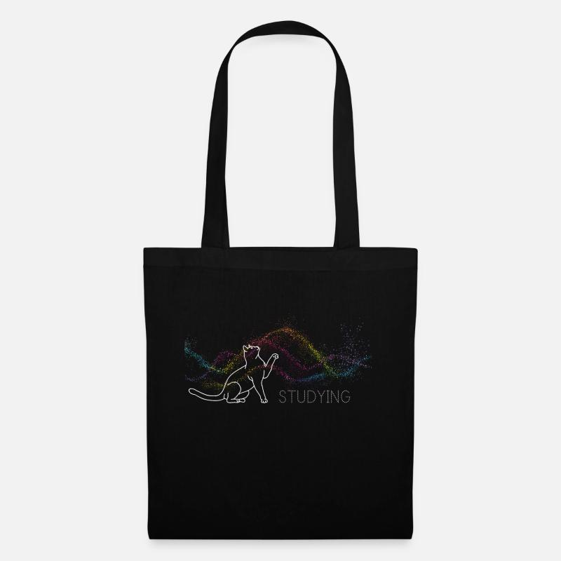 Schrödinger's cat is studying! - Tote Bag - black