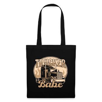 Trucker Babe - Truck driver and trucker gift - Tote Bag - black - Front