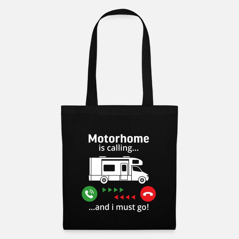 Motorhome is calling and i must go - Stoffbeutel - Schwarz
