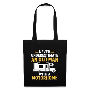 never underestimate an old man with a motorhome - Tote Bag - black - Front