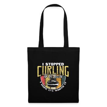 Curling Bbusiness Winter Sports Gift Idea - Tote Bag - black - Front