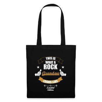 C’est un grand-père rock - Sac en tissu - noir - Devant