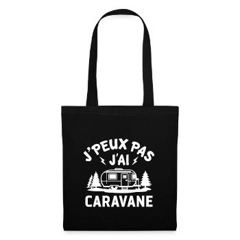 J’peux pas j’ai caravane - Sac en tissu - noir - Devant