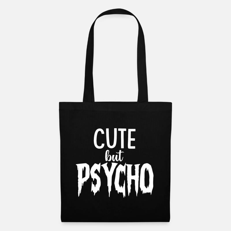 CUTE but PSYCHO - Psycho mais SÜSS - Sac en tissu - noir