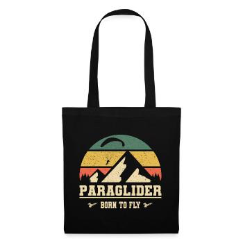Paraglider Born To Fly Paragliding Hike And Fly - Tote Bag - black - Front