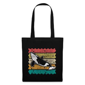 Orca Baleines Océans Idée de cadeau - Sac en tissu - noir - Devant