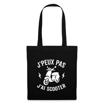 Je peux pas j'ai scooter - Sac en tissu - noir - Devant
