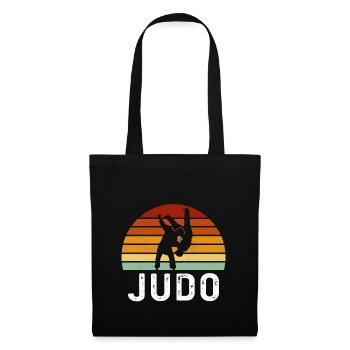 judo retro - Stoffbeutel - Schwarz - Vorne