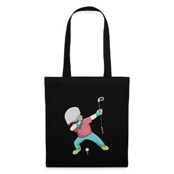 Dab Golf Tupfen Golf Golf Golfer - Stoffbeutel - Schwarz - Vorne