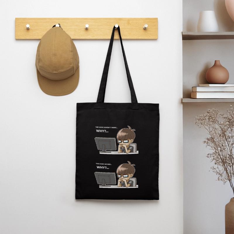 Funny programming code works why Tote Bag