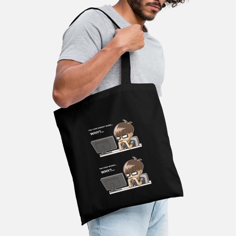 Funny programming code works why Tote Bag