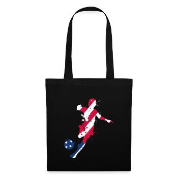 Football de l’équipe nationale américaine de football - Sac en tissu - noir - Devant